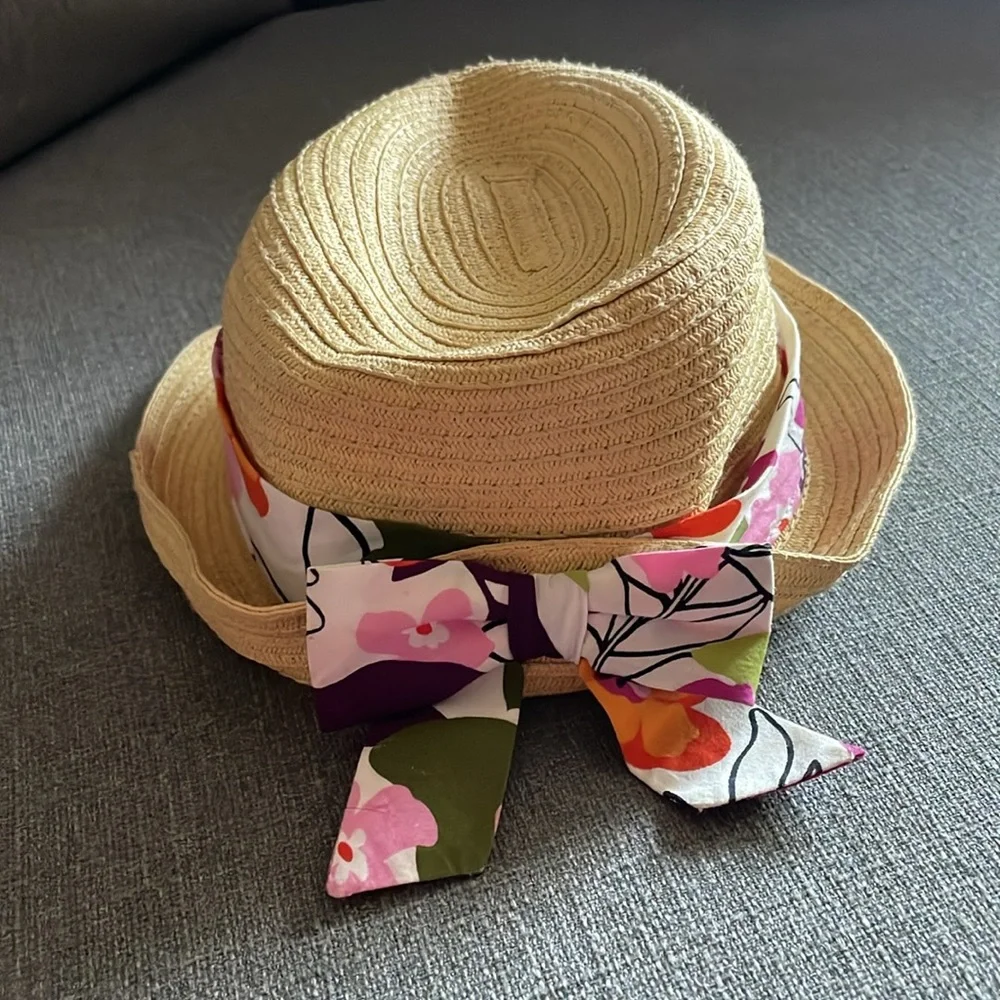 Gymboree Straw Floral with bow hat